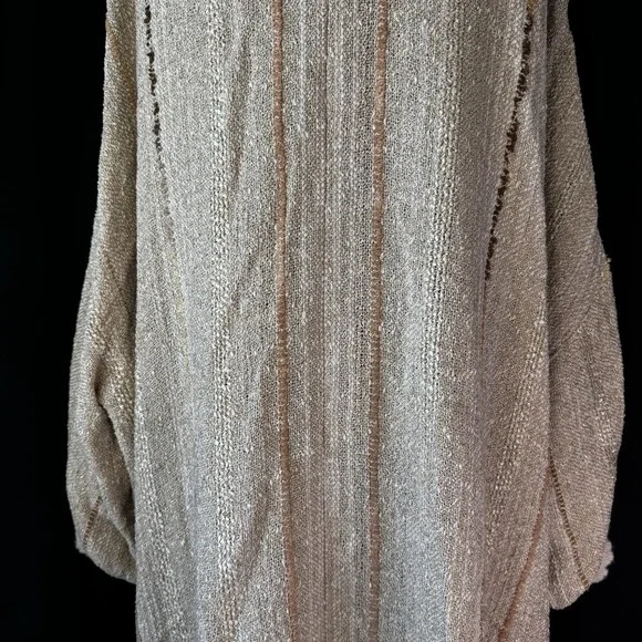 Zonda Nellis Vintage Knit Cardigan 1970s Oversized Cozy Lagenlook Wearable Art M - Picture 11 of 16